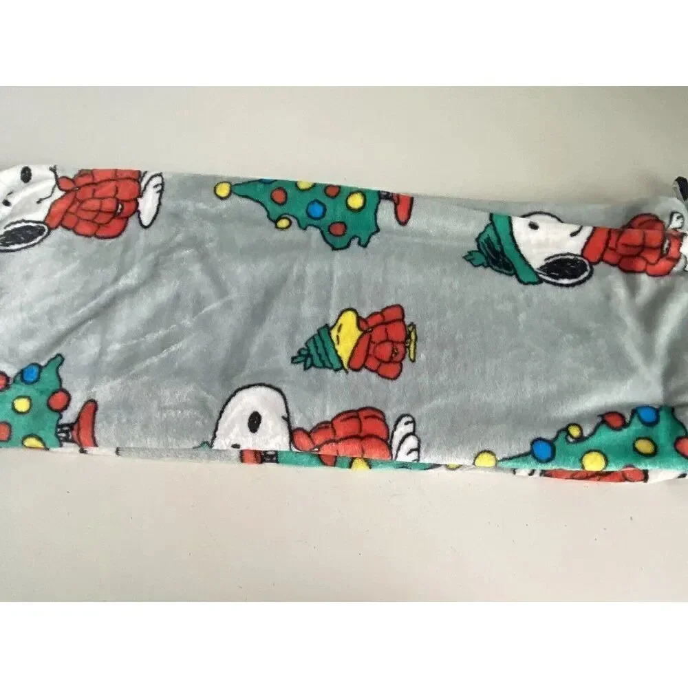 Peanuts Snoopy Puffer Jacket Woodstock Puffy Coat Soft Throw Blanket‎ 50 X 70”